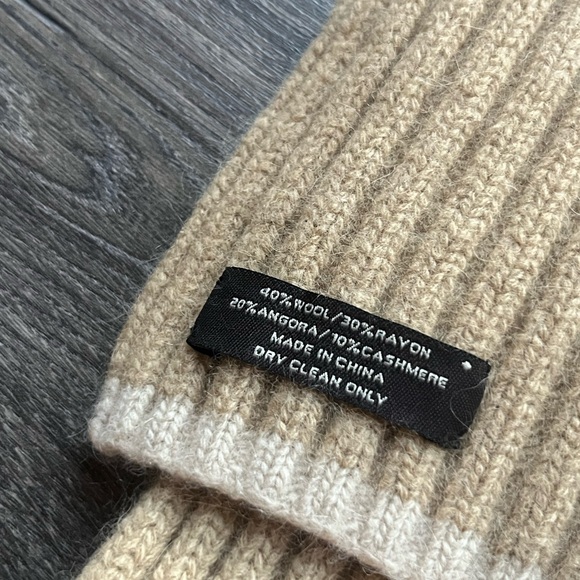 Coach Ribbed Cashmere/Wool Scarf - Picture 4 of 4